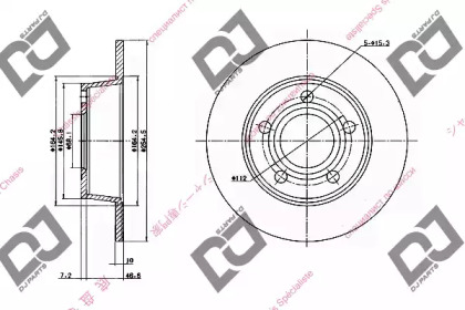 Тормозной диск DJ PARTS BD1595